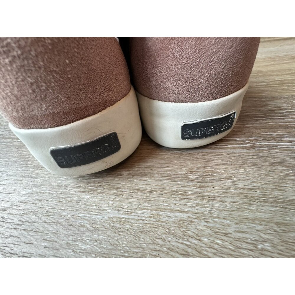 Superga Women’s Blush Pink Suede Platform Sneaker 8.5 Slip On Shoes Comfort - Picture 5 of 11